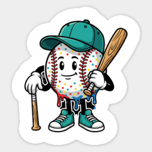 Drip Baseball Cartoon Youth – Cool Baseball Lifestyle - drip baseball Magnet