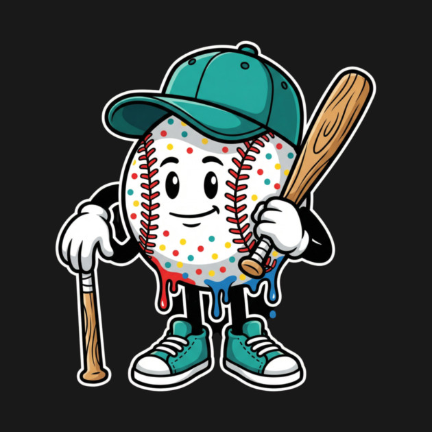 Drip Baseball Cartoon Youth – Cool Baseball Lifestyle - drip baseball by ArtistTee ⭐⭐⭐⭐⭐