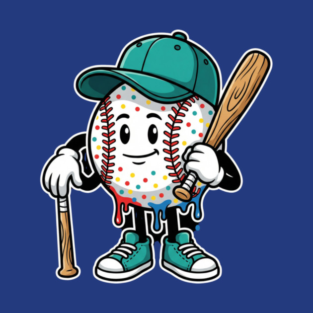 Drip Baseball Cartoon Youth – Cool Baseball Lifestyle - drip baseball by ArtistTee ⭐⭐⭐⭐⭐