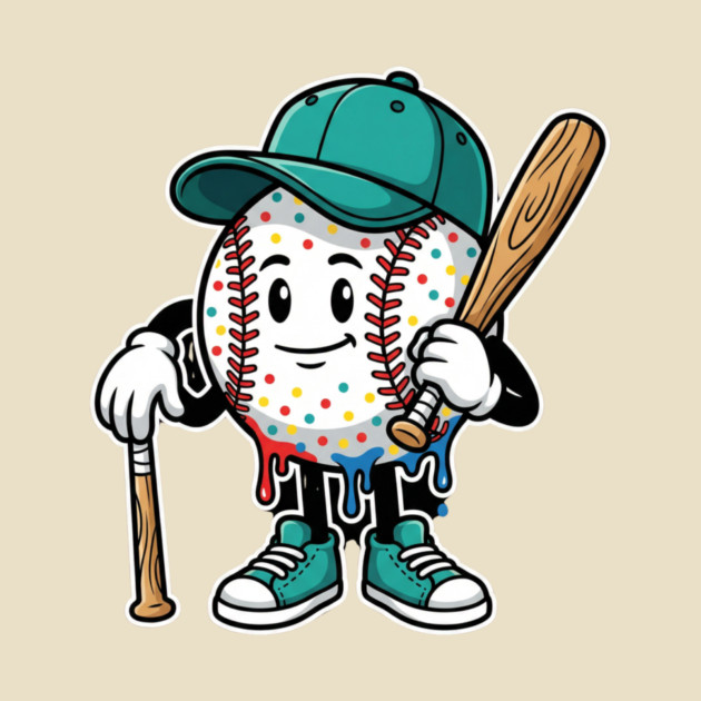 Drip Baseball Cartoon Youth – Cool Baseball Lifestyle - drip baseball by ArtistTee ⭐⭐⭐⭐⭐