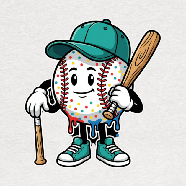 Drip Baseball Cartoon Youth – Cool Baseball Lifestyle - drip baseball by ArtistTee ⭐⭐⭐⭐⭐