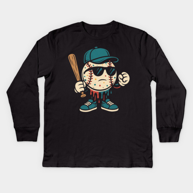 Baseball Lifestyle 101 Apparel Youth Drip Baseball Kids Men - Drip Time Gift Kids Long Sleeve T-Shirt by ArtistTee ⭐⭐⭐⭐⭐