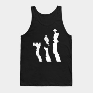 Chess Pieces Silhouette Board Game Strategy Player Tank Top
