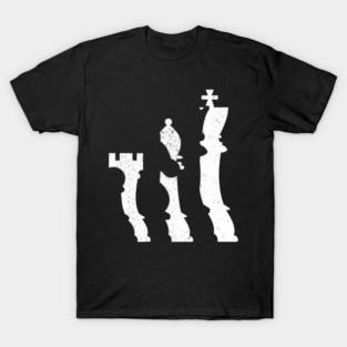 Chess Pieces Silhouette Board Game Strategy Player T-Shirt