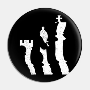 Chess Pieces Silhouette Board Game Strategy Player Pin