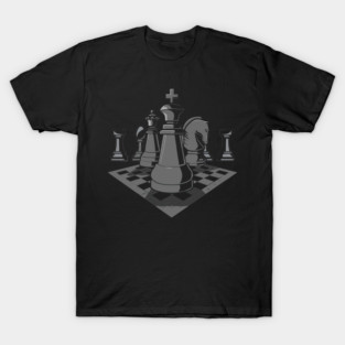 Chessboard With Chess Pieces Strategy Game Player T-Shirt