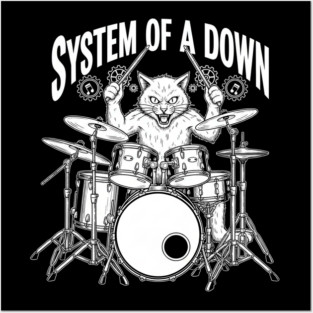 System Of-A-Down Rock Cat Posters and Art