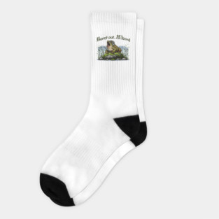 Toad in Armor announcing "Burnt out, M'Lord" Socks