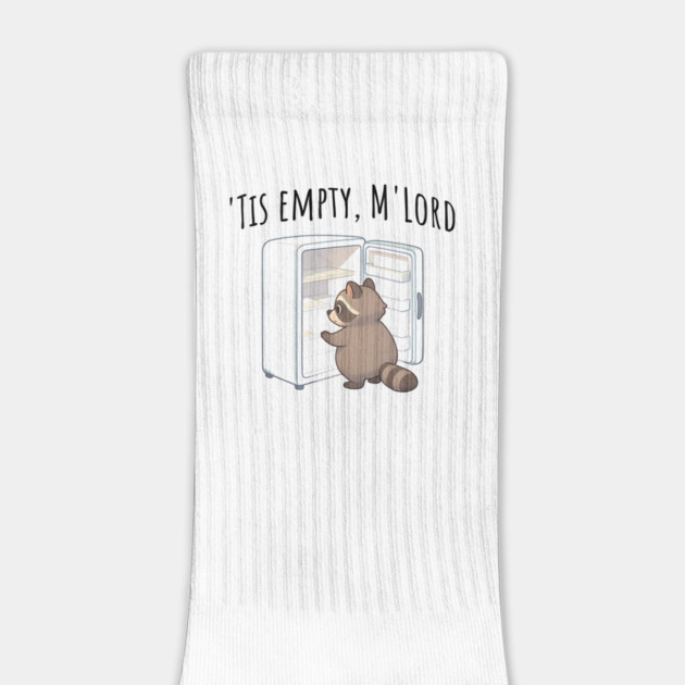 'Tis Empty, M'Lord, Cute Raccoon Medieval Twist on The Fridge Being Empty by Luxinda