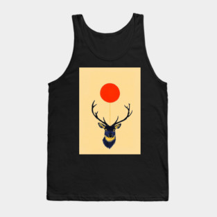 Deer with Red Balloon Tank Top