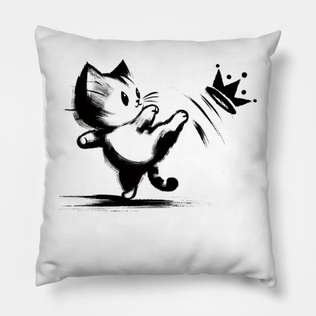 No Kings Pillow by CreativeSage