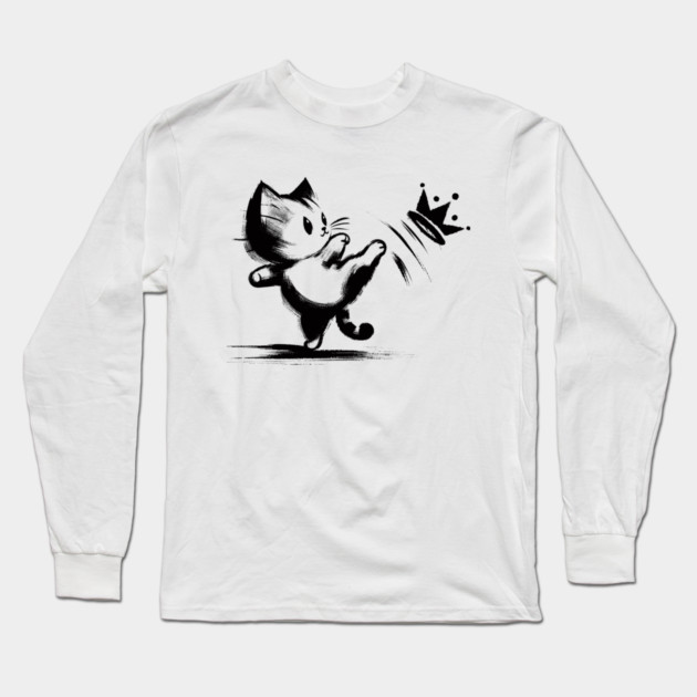 No Kings Long Sleeve T-Shirt by CreativeSage