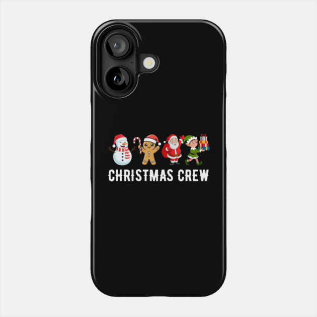 Cute Christmas Crew Phone Case by Creatifly Graphic Tees