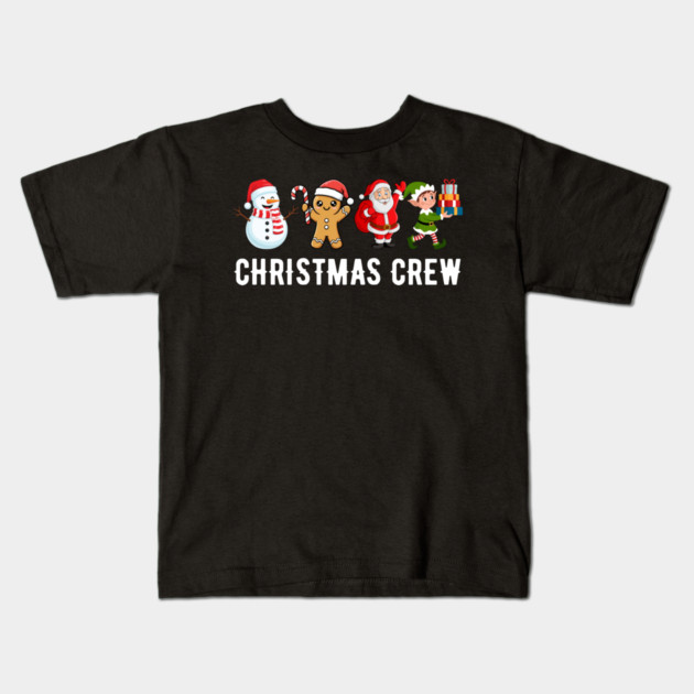 Cute Christmas Crew Kids T-Shirt by Creatifly Graphic Tees