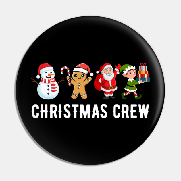 Cute Christmas Crew Pin by Creatifly Graphic Tees