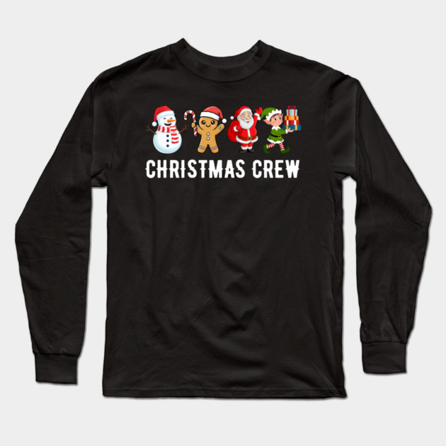 Cute Christmas Crew Long Sleeve T-Shirt by Creatifly Graphic Tees