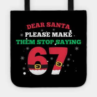 Funny Santa 67 Christmas Joke Tote