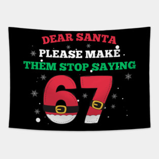 Funny Santa 67 Christmas Joke Tapestry