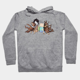 Things girls like - Adventure Time fan art of Marceline the Vampire Queen and Finn the human Hoodie