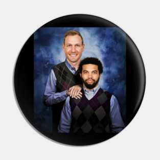 Ben Johnson Caleb Williams Chicago Football  Step Brothers Vintage Pin