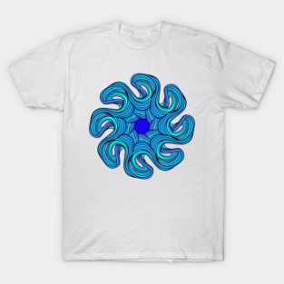 Curvy endless wave mandala T-Shirt