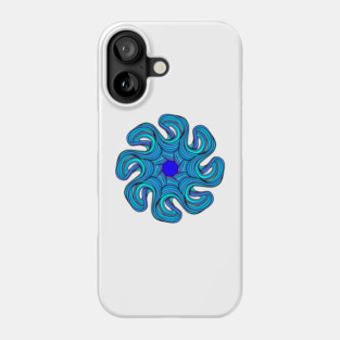 Curvy endless wave mandala Phone Case