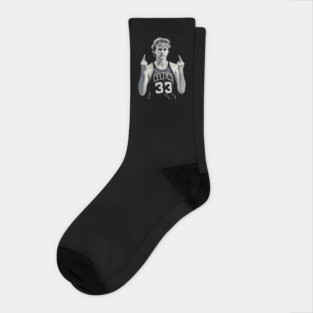 larry bird MIDDLE FINGER Retro 90s Socks