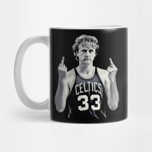 larry bird MIDDLE FINGER Retro 90s Mug