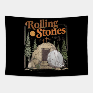 The Stone Was Rolled Away He Is Alive Retro Christian Easter Tapestry