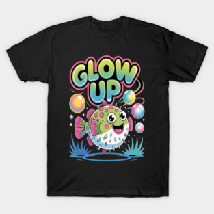 Glow Up Pufferfish Transformation T-Shirt