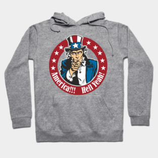 America Hell Yeah Loud And Proud Patriotic Humor Hoodie
