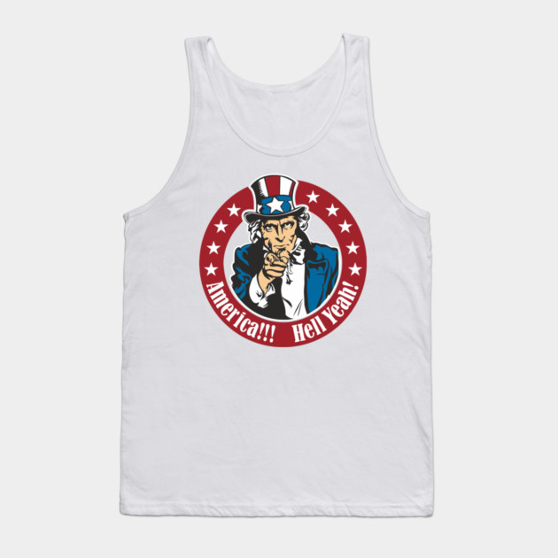 America Hell Yeah Loud And Proud Patriotic Humor Tank Top by Anticorporati