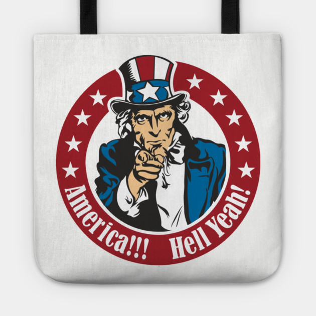 America Hell Yeah Loud And Proud Patriotic Humor Tote by Anticorporati
