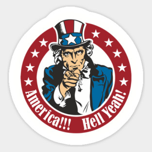 America Hell Yeah Loud And Proud Patriotic Humor Magnet