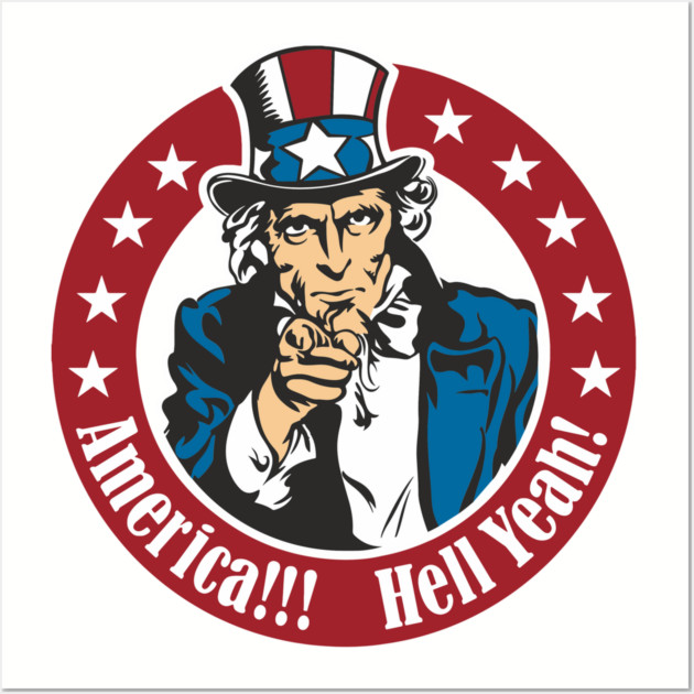 America Hell Yeah Loud And Proud Patriotic Humor Wall Art by Anticorporati