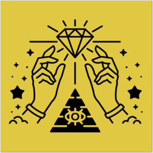 Myystic Diamond Pyramid Posters and Art