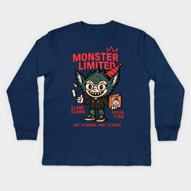 Monster Limited Class Clown Edition One Kids Long Sleeve T-Shirt by Art2Wear