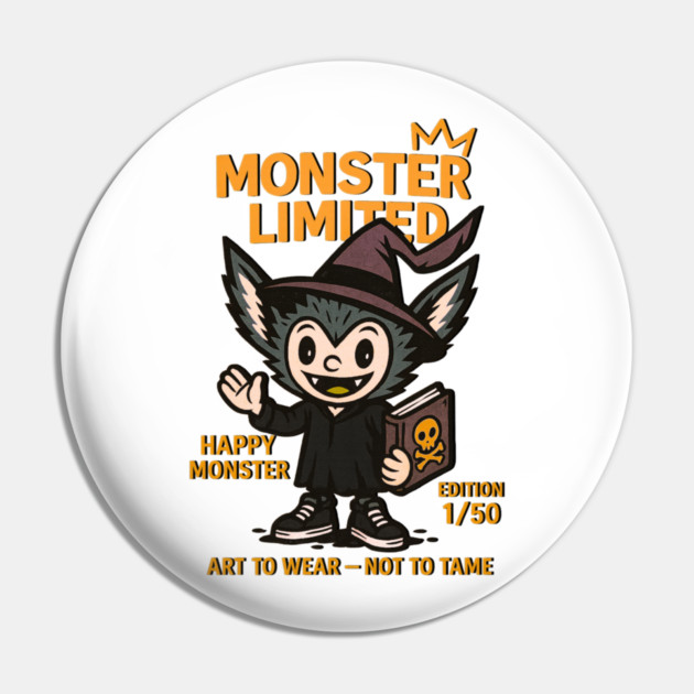 Spooky Season Cute Monster Limited Edition 1/50 Pin by Art2Wear