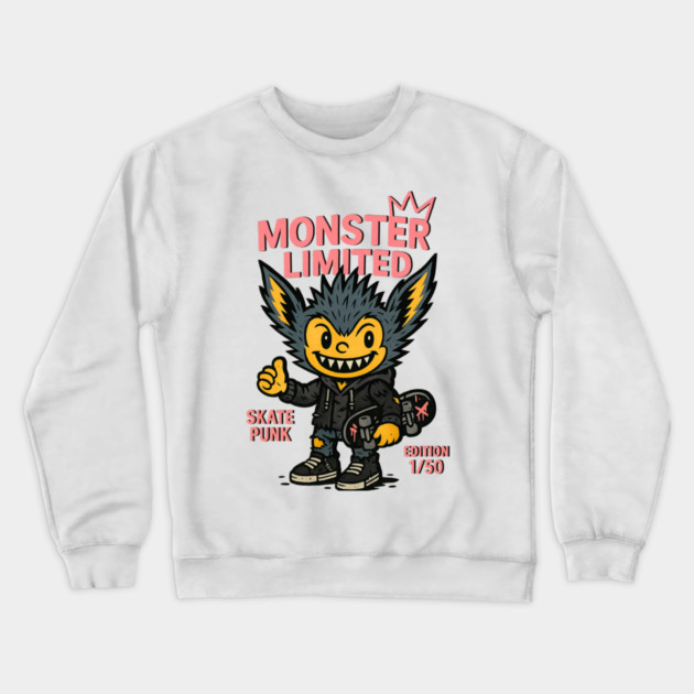 Monster Limited Skate Punk Edition 1/50 Skate Crewneck Sweatshirt by Art2Wear