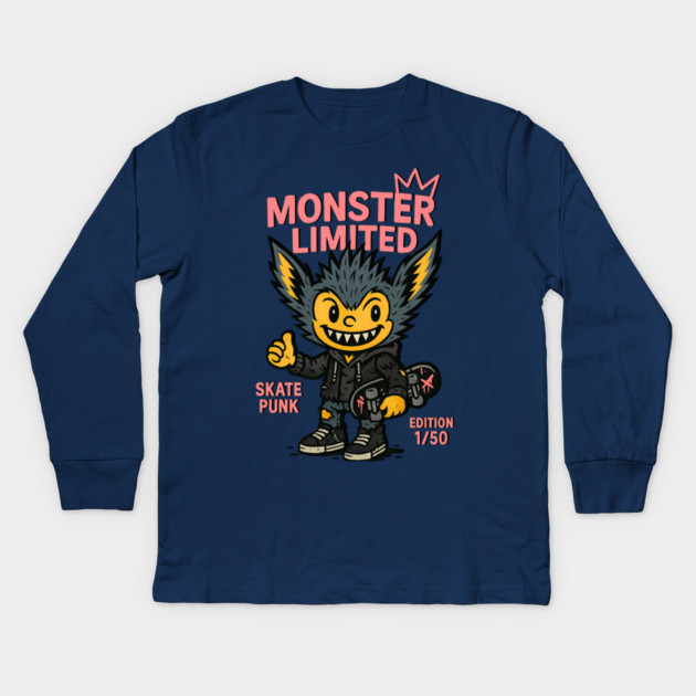 Monster Limited Skate Punk Edition 1/50 Skate Kids Long Sleeve T-Shirt by Art2Wear