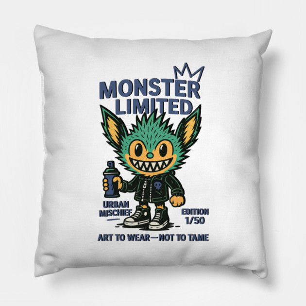 Monster Limited Urban Mischief Edition 1/50 Pillow by Art2Wear