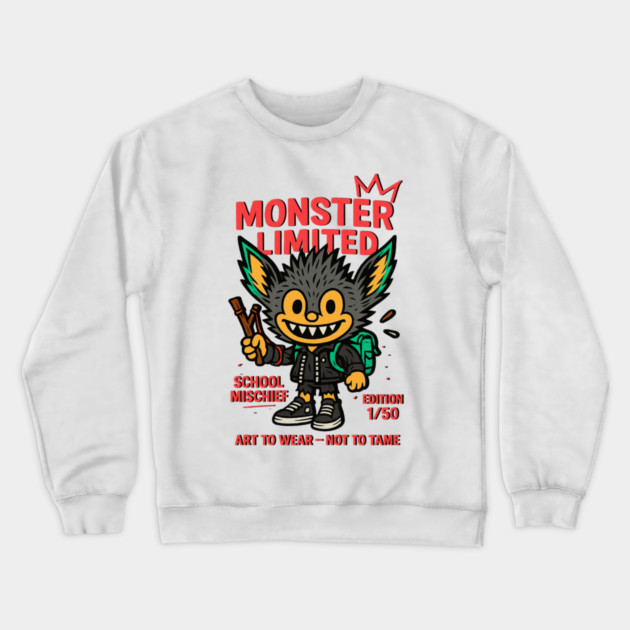 Monster Limited School Mischief Art To Wear -- Crewneck Sweatshirt by Art2Wear