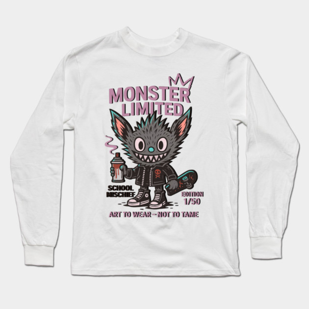 Monster Mischief Limited Edition, Back to School Long Sleeve T-Shirt by Art2Wear