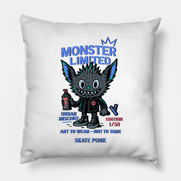 Urban Mischief Monster Limited Edition Numbered Pillow by Art2Wear