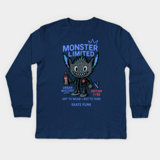 Urban Mischief Monster Limited Edition Numbered Kids Long Sleeve T-Shirt