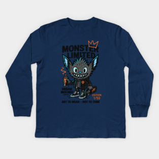 Urban Mischief Limited Edition Monster Graphic Tee Kids Long Sleeve T-Shirt