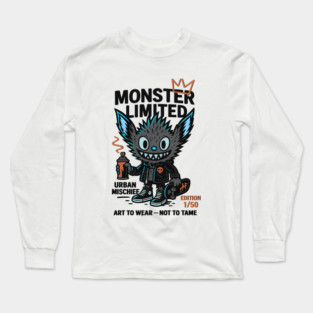 Urban Mischief Limited Edition Monster Graphic Tee Long Sleeve T-Shirt