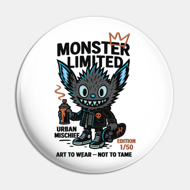 Urban Mischief Limited Edition Monster Graphic Tee Pin by Art2Wear
