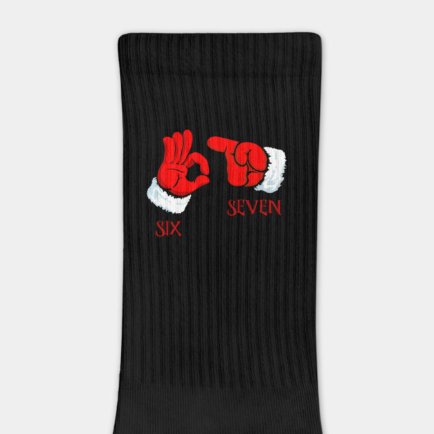 Funny Christmas 67 Six Seven Hand Gesture by Creatifly Graphic Tees