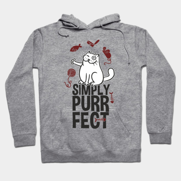 Simply Purrfect Lazy Cat Attitude Hoodie by Anticorporati